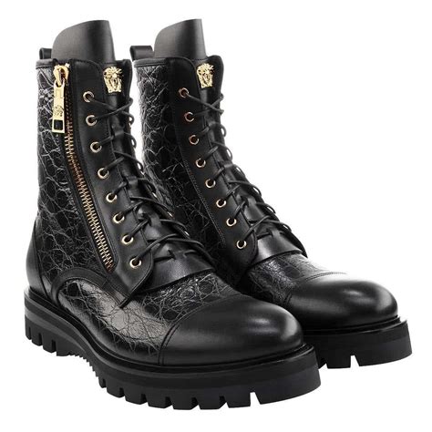 versace denim boots 2019|Versace military boots.